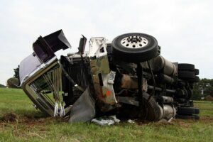 roll-over truck accident